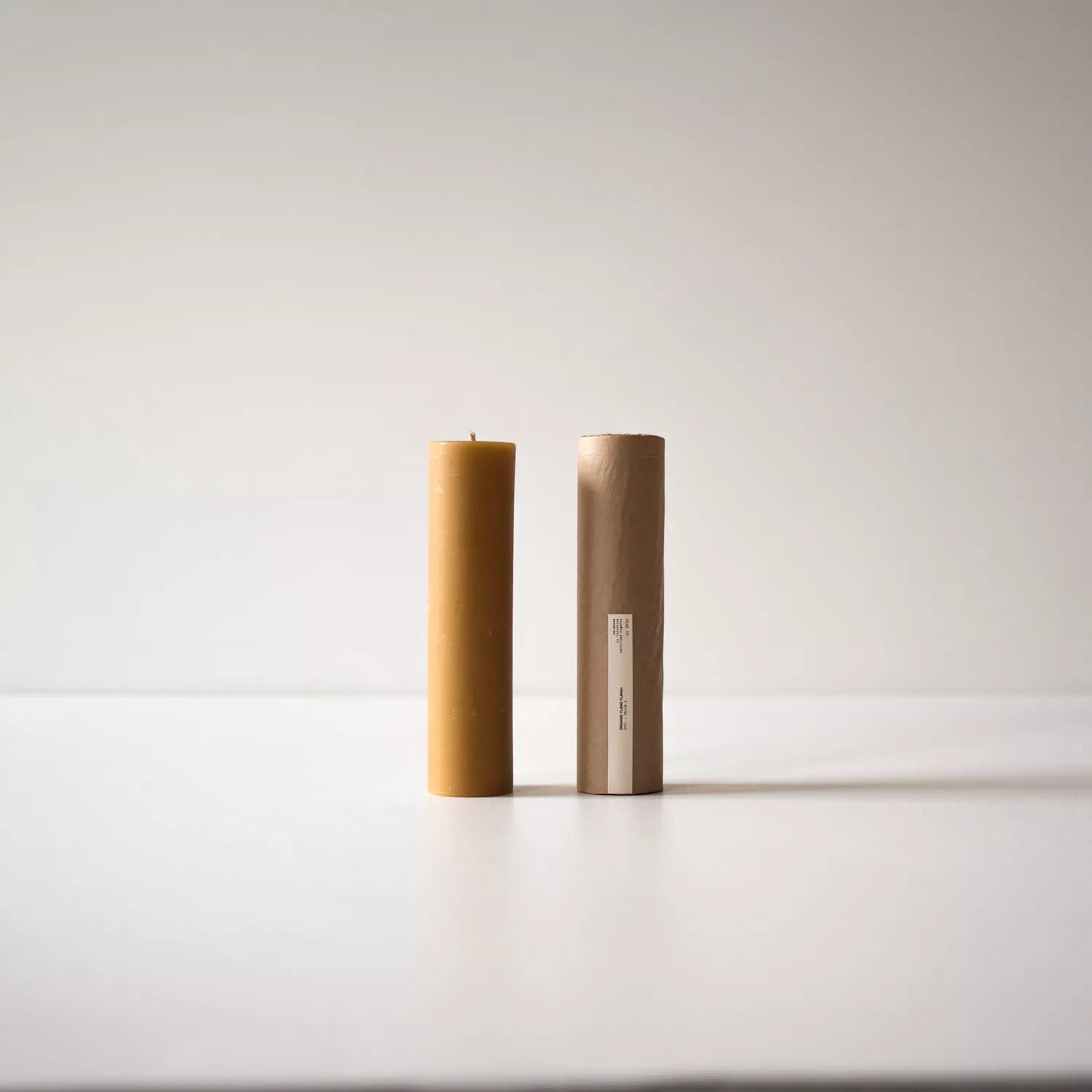 Organic Beeswax Pillar Candle Tall (beeswax color)