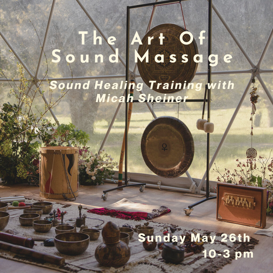 The Art Of Sound Massage with Micah Sheiner Sunday May 26th 10-3 pm