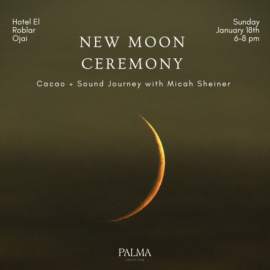 New Moon Ceremony with Micah Sheiner at Hotel El Roblar Ojai Sunday January 18th