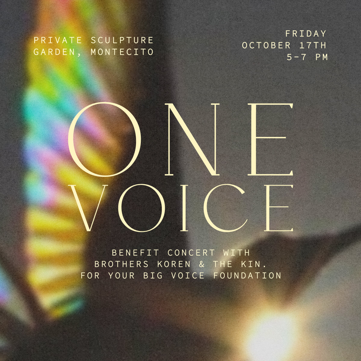 One Voice: A Benefit Concert With The Brothers Koren Friday October 17th